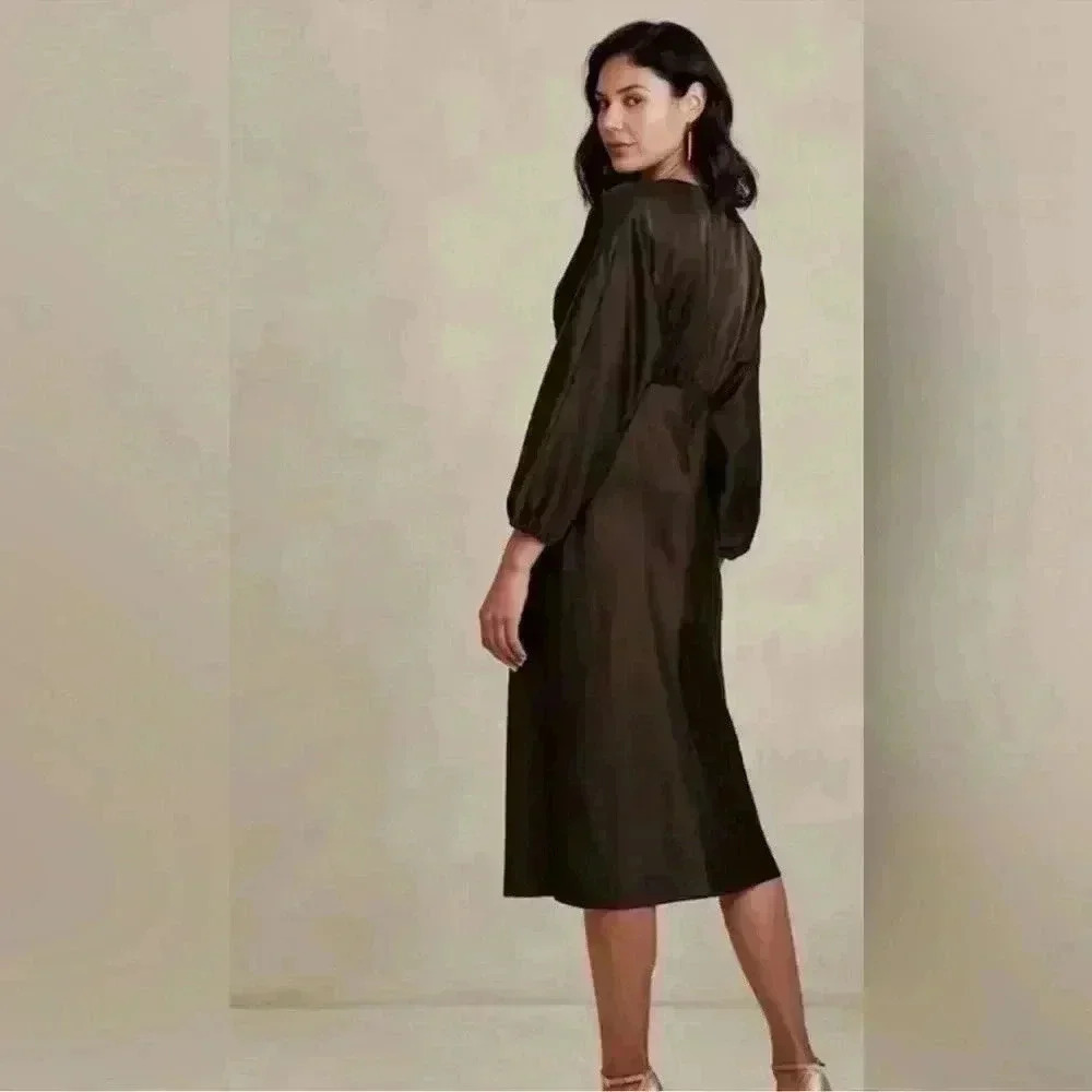 Banana Republic BLOUSSANT-SLEEVE MIDI DRESS - Picture 2 of 4